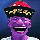 Yue Minjun hat series 6 painting